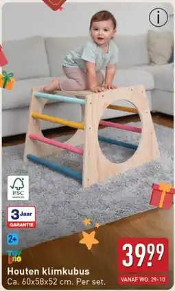 ALDI Houten klimkubus aanbieding