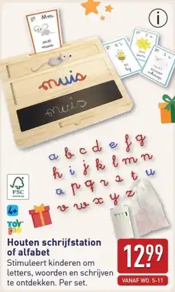 ALDI Houten schrijfstation of alfabet aanbieding
