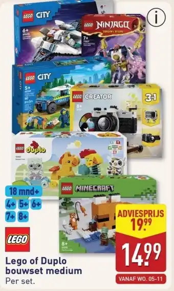 ALDI Lego of Duplo bouwset medium aanbieding
