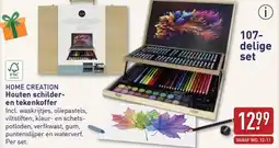 ALDI Home creation Houten schilder en tekenkoffer aanbieding