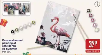 ALDI Canvas diamond painting of schilderen op nummer aanbieding