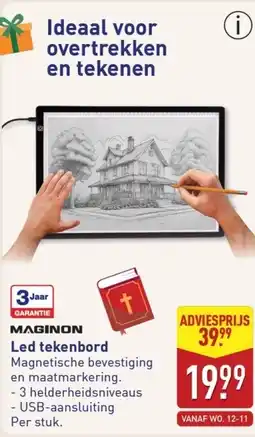 ALDI Maginon Led tekenbord aanbieding