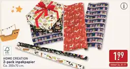 ALDI Home creation 2-pack inpakpapier aanbieding