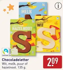 ALDI Chocoladeletter aanbieding