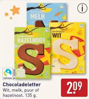 ALDI Chocoladeletter aanbieding