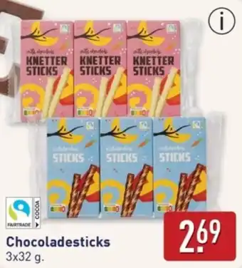 ALDI Chocoladesticks aanbieding