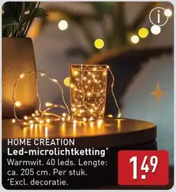 ALDI Home creation Led microlichtketting aanbieding