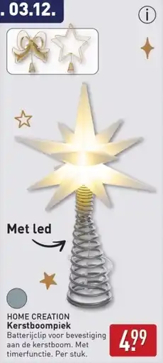 ALDI Home creation Kerstboompiek aanbieding