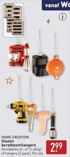 ALDI Home creation Glazen kerstboomhangers aanbieding