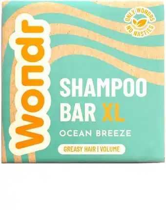 Bol.com WONDR shampoo bar XL - Vet haar - Meer volume - Ocean Breeze - Verzorgend - Sulfaatvrij - XL - 110g aanbieding