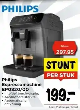 Vomar Voordeelmarkt Philips Espressomachine EP0820/00 aanbieding
