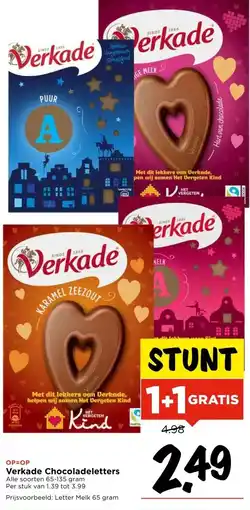 Vomar Voordeelmarkt Verkade Chocoladeletters aanbieding