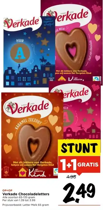 Vomar Voordeelmarkt Verkade Chocoladeletters aanbieding