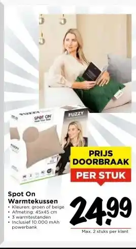 Vomar Voordeelmarkt Spot On Warmtekussen aanbieding