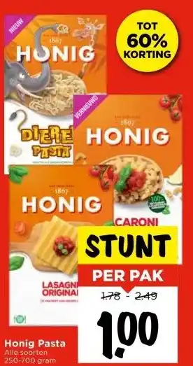 Vomar Voordeelmarkt Honig Pasta aanbieding