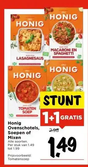 Vomar Voordeelmarkt Honig Ovenschotels, Soepen of Mixen aanbieding
