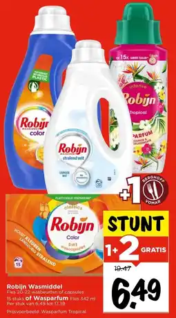Vomar Voordeelmarkt Robijn Wasmiddel of Wasparfum aanbieding