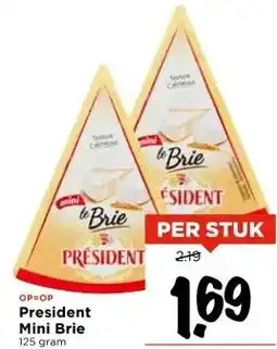 Vomar Voordeelmarkt President Mini Brie aanbieding