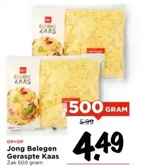 Vomar Voordeelmarkt Jong Belegen Geraspte Kaas aanbieding