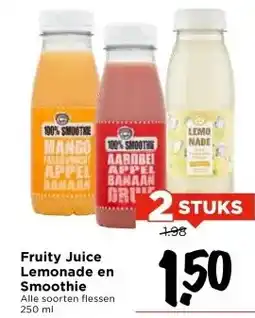 Vomar Voordeelmarkt Fruity Juice Lemonade en Smoothie aanbieding