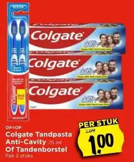 Vomar Voordeelmarkt Colgate Tandpasta Anti-Cavity Of Tandenborstel aanbieding