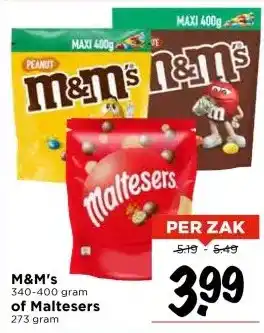 Vomar Voordeelmarkt M&M's of Maltesers aanbieding