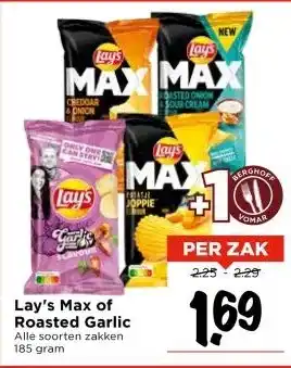 Vomar Voordeelmarkt Lay's Max of Roasted Garlic aanbieding