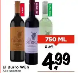 Vomar Voordeelmarkt El Burro Wijn aanbieding