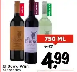 Vomar Voordeelmarkt El Burro Wijn aanbieding
