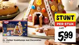 Vomar Voordeelmarkt Dr. Oetker Koekhuisje met Decoraties aanbieding
