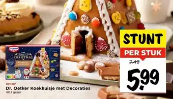 Vomar Voordeelmarkt Dr. Oetker Koekhuisje met Decoraties aanbieding