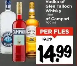 Vomar Voordeelmarkt Esbjaerg Vodka of Glen Talloch Whisky of Campari aanbieding