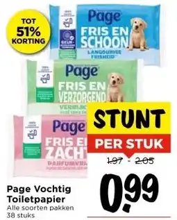 Vomar Voordeelmarkt Page Vochtig Toiletpapier aanbieding