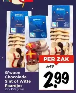 Vomar Voordeelmarkt G'woon Chocolade Sint of Witte Paardjes aanbieding