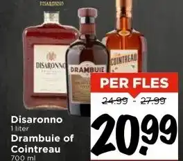 Vomar Voordeelmarkt Disaronno Drambuie of Cointreau aanbieding