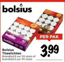 Vomar Voordeelmarkt Bolsius Theelichten aanbieding