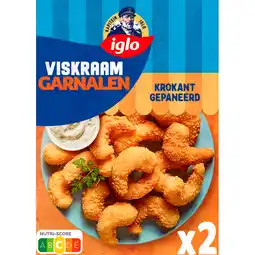 Albert Heijn Iglo Viskraam garnalen krokant gepaneerd aanbieding