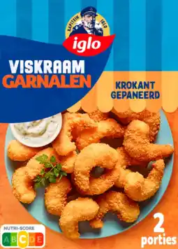 Albert Heijn Iglo Viskraam garnalen krokant gepaneerd aanbieding