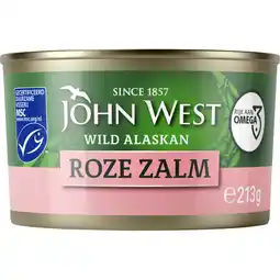 Albert Heijn John West Wilde roze zalm aanbieding