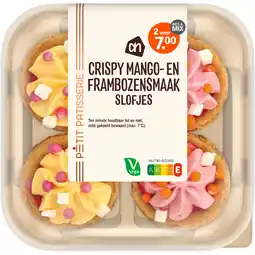 Albert Heijn AH Crispy mango- en frambozensmaak slofjes aanbieding