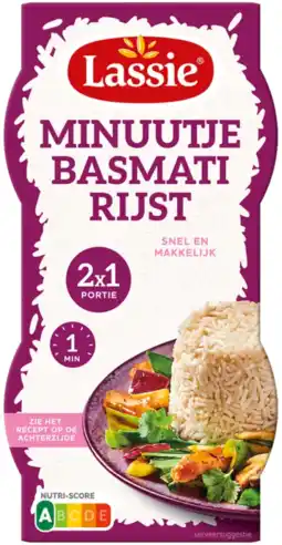 Albert Heijn Lassie Basmati rijst minuutje aanbieding