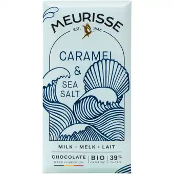 Albert Heijn Meurisse Milk chocolate with caramel & sea salt aanbieding