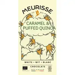 Albert Heijn Meurisse White chocolate with quinoa & caramel aanbieding