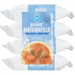 Albert Heijn AH Dunne maiswafels sour cream 4-pack aanbieding