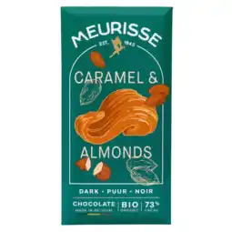 Albert Heijn Meurisse Caramel & almonds dark chocolate aanbieding