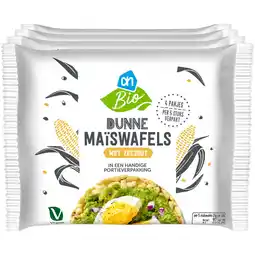 Albert Heijn AH Biologisch Dunne maïswafels met zeezout aanbieding