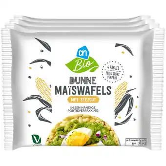 Albert Heijn AH Biologisch Dunne maïswafels met zeezout aanbieding
