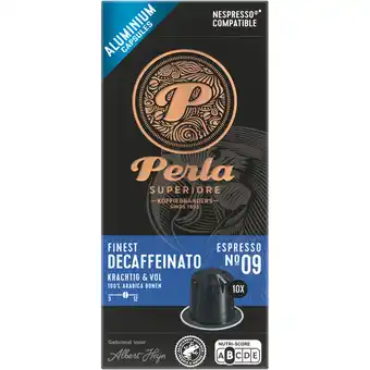 Albert Heijn Perla Superiore Finest espresso decaffeinato capsules aanbieding