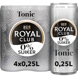 Albert Heijn Royal Club Tonic 0% suiker 4-pack aanbieding