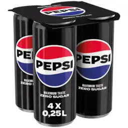 Albert Heijn Pepsi Zero sugar 4-pack aanbieding